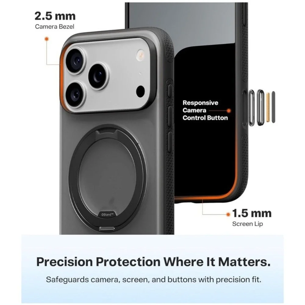 TORRAS 360 Magnetic Stand‎ for iPhone 17 Pro Max Case, [Fit for MagSafe]- Black